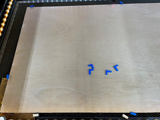 Laser cutter hold down pins, better for honeycomb bed