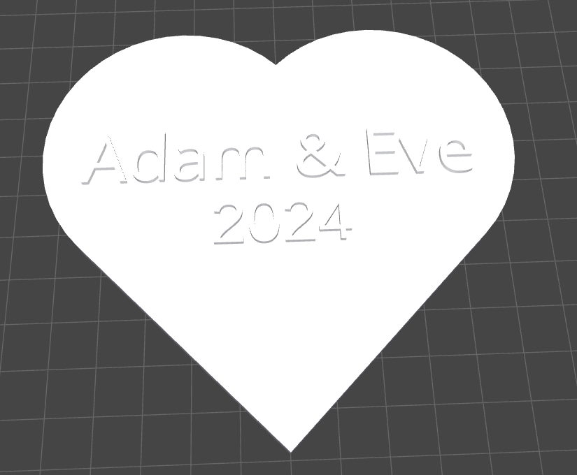 Small heart with editable text