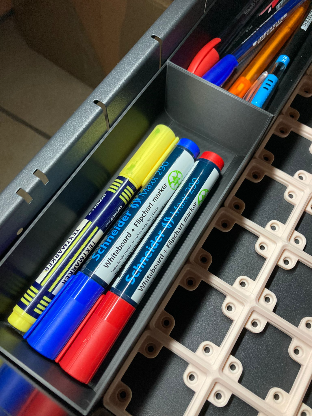 Pencil Box for Drawer - Fits Beside Gridfinity(4x)