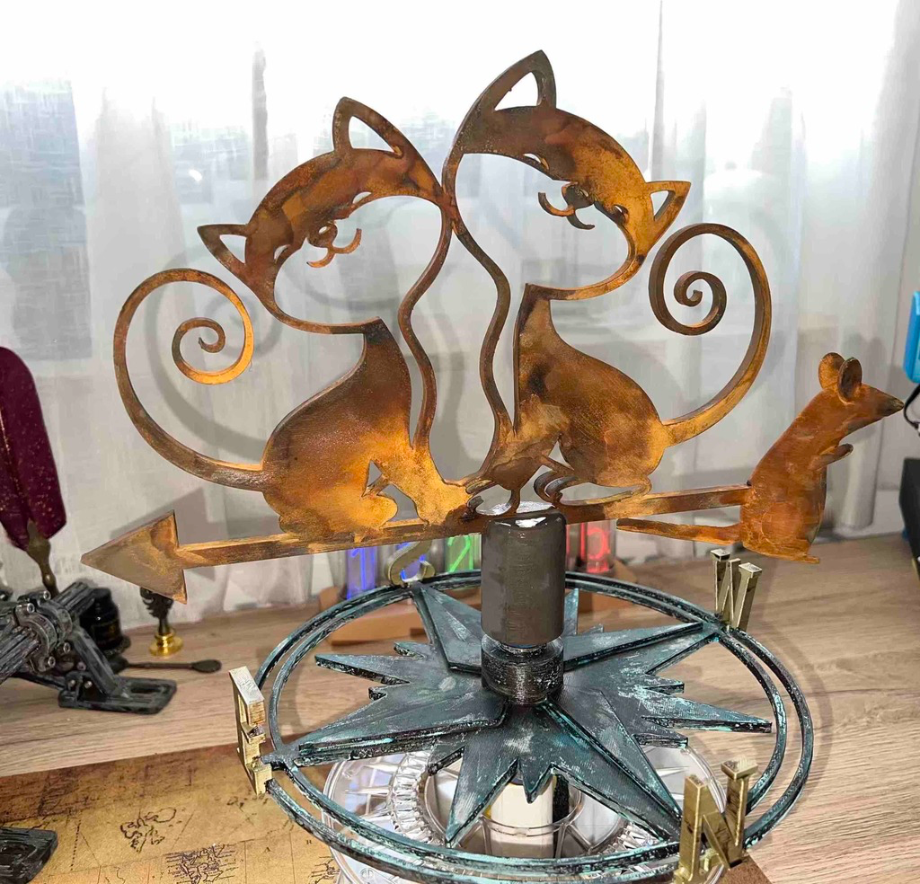 Windrose Katz und Maus