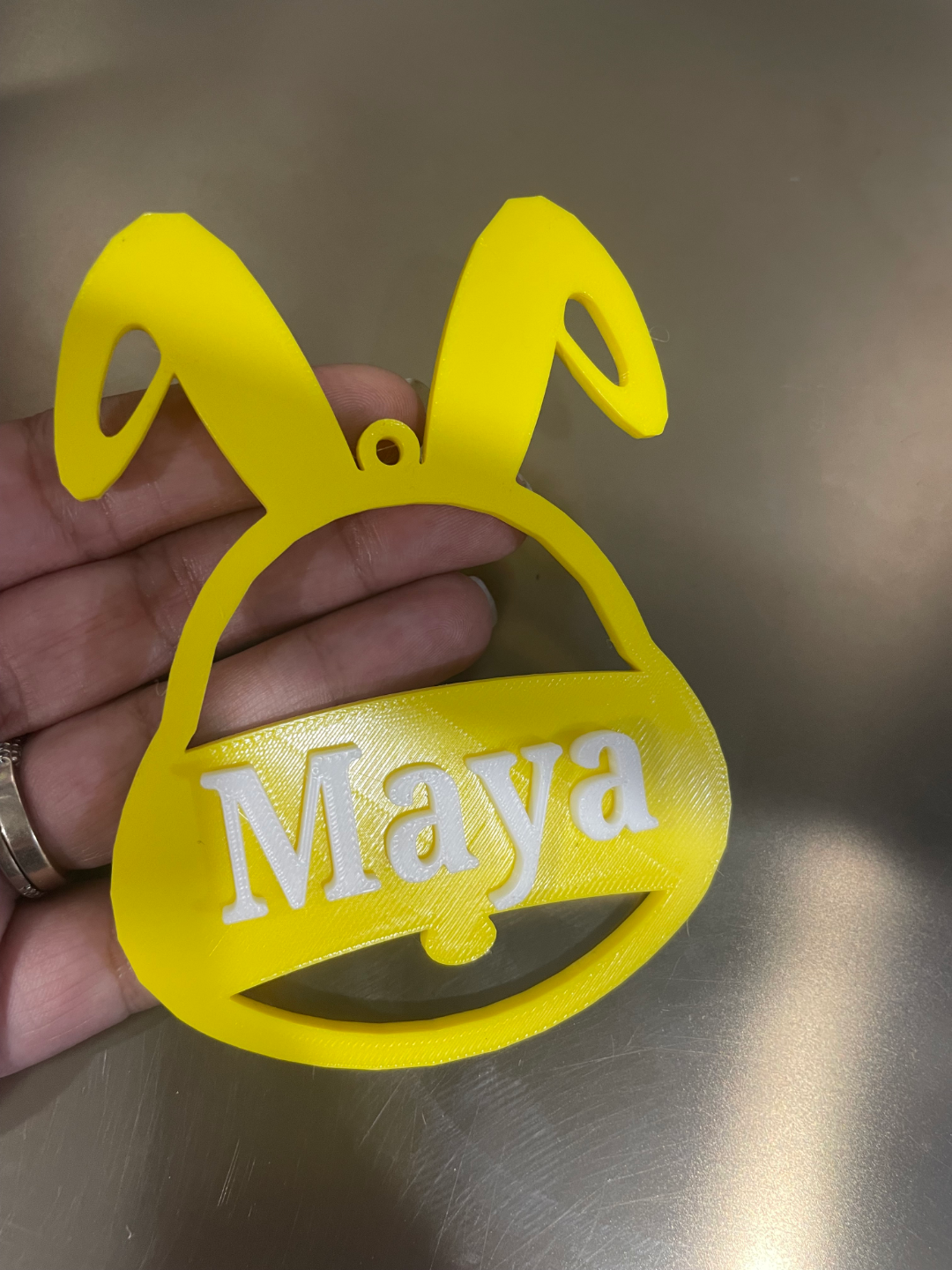 Easter Basket Tag, Bunny Gift Tag, Personalized Easter Name Tag