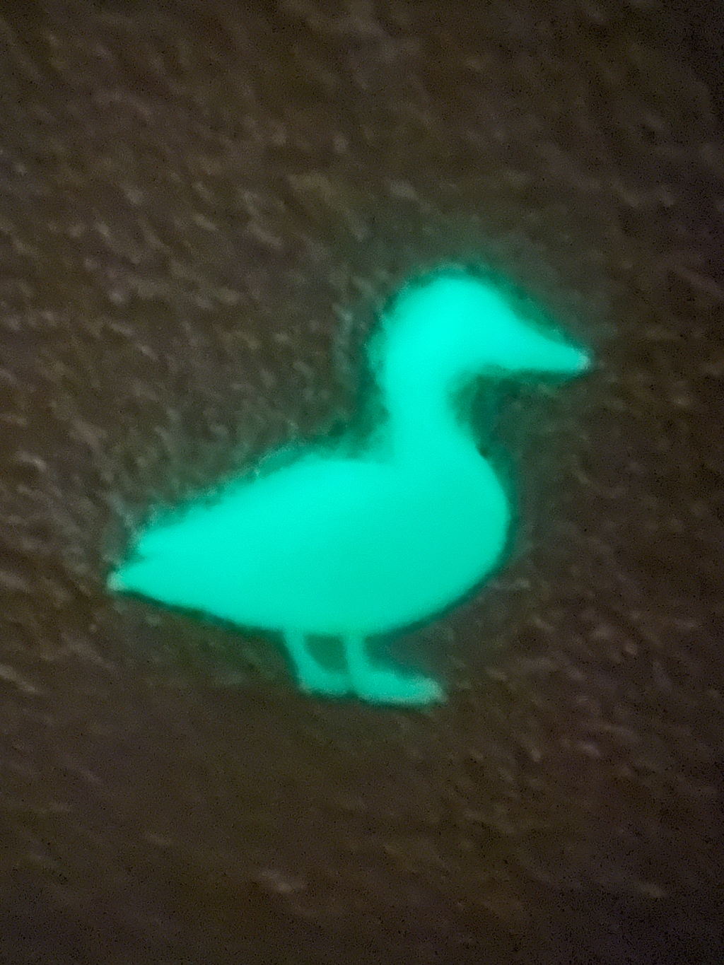 Duck - Animal Shape - Glow in the Dark badge