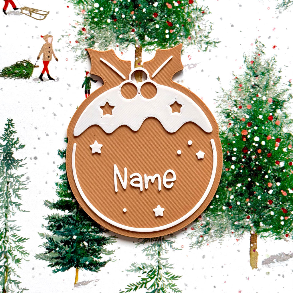 Personalised gingerbread Xmas gift tag - Set 2