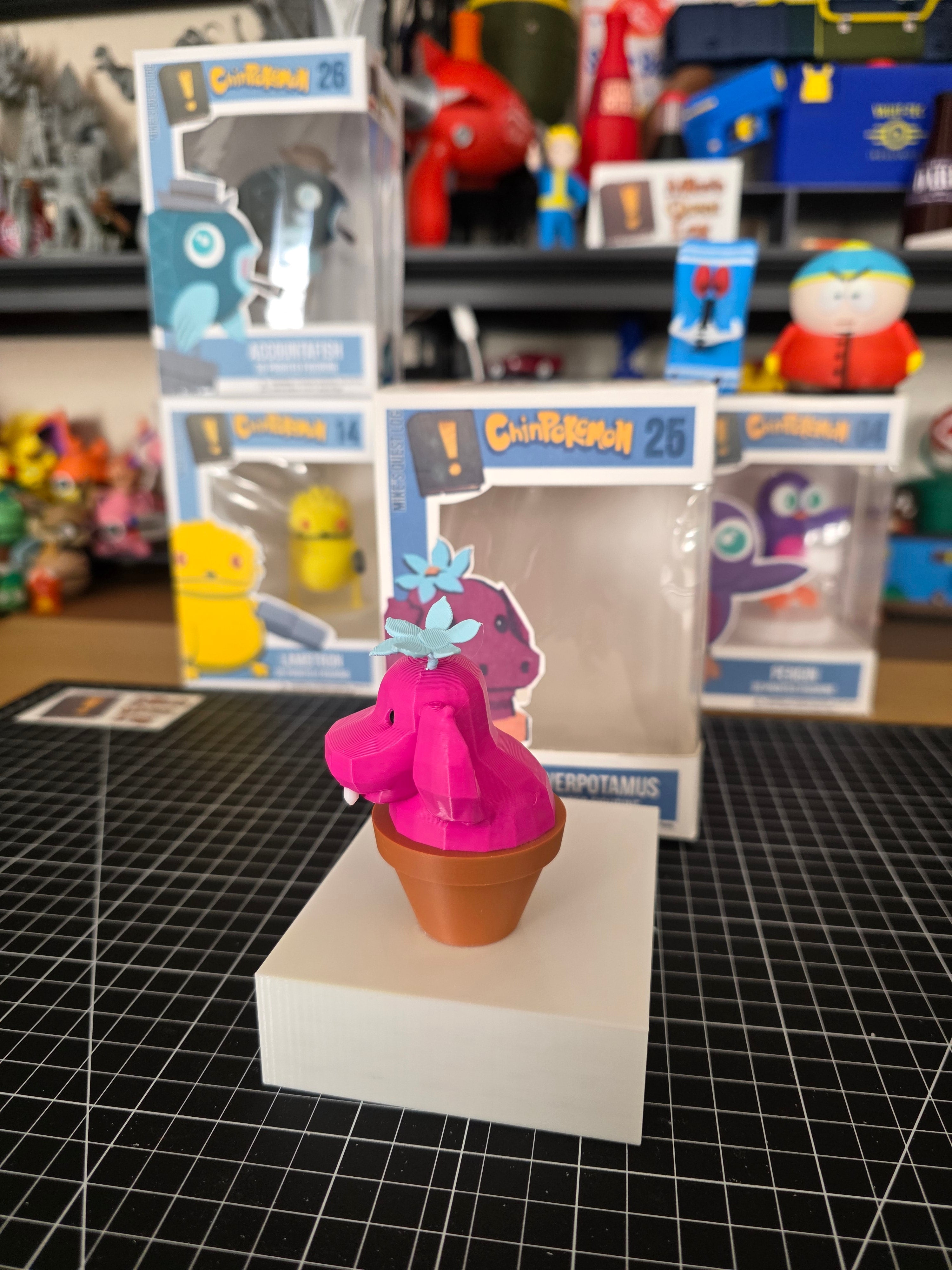 Flowerpotamus Chinpokomon from South Park - AI