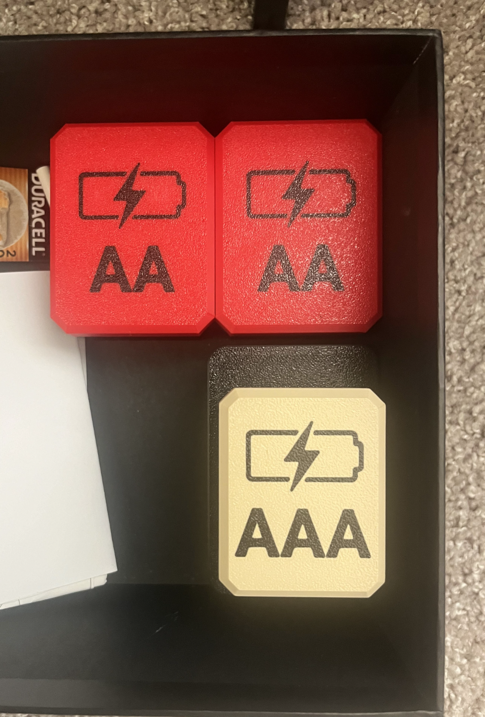 AA and AAA Battery Storage Boxes with a Snap Lid