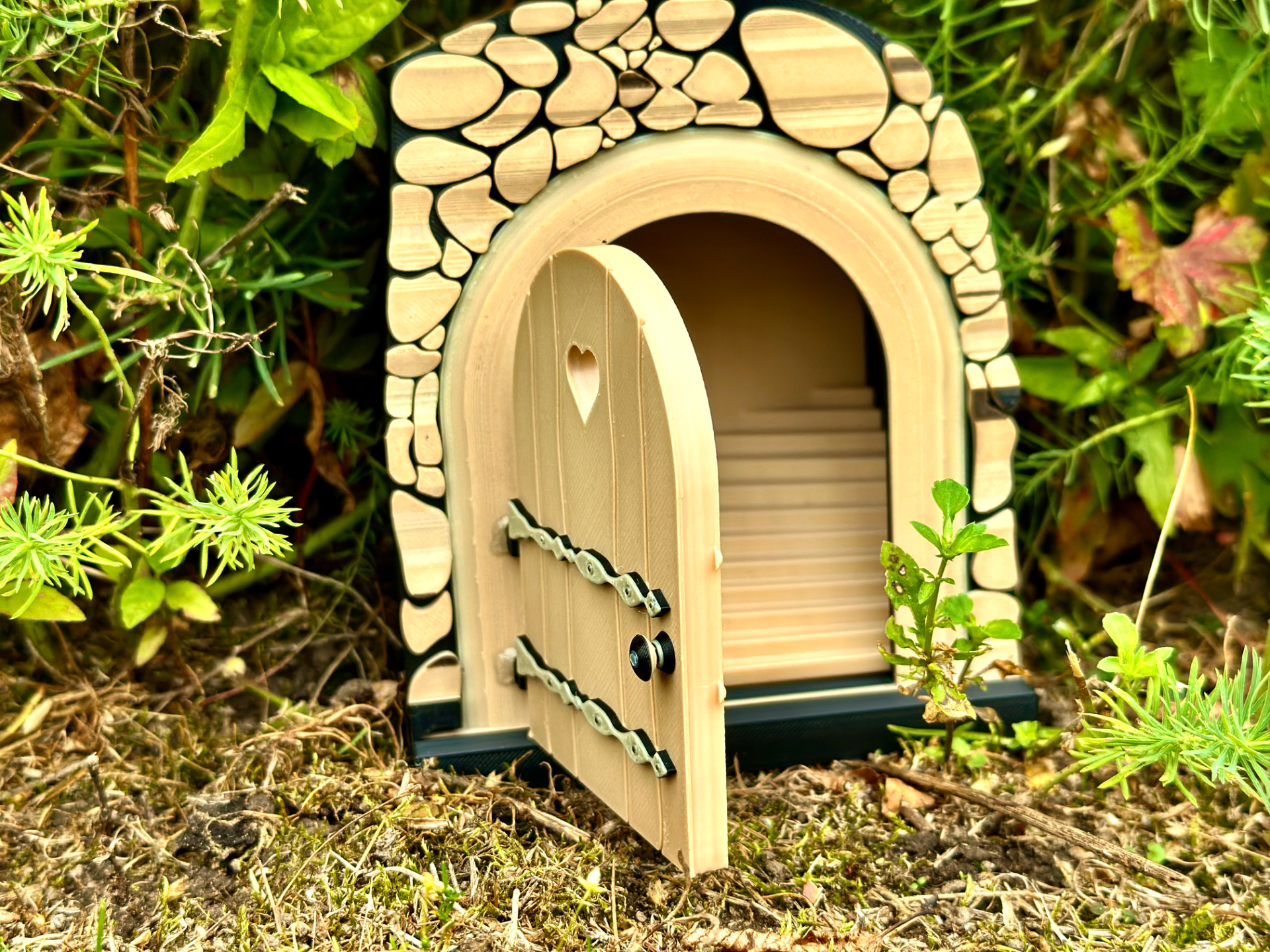 Fairy Door with Steps (optional LED-light)