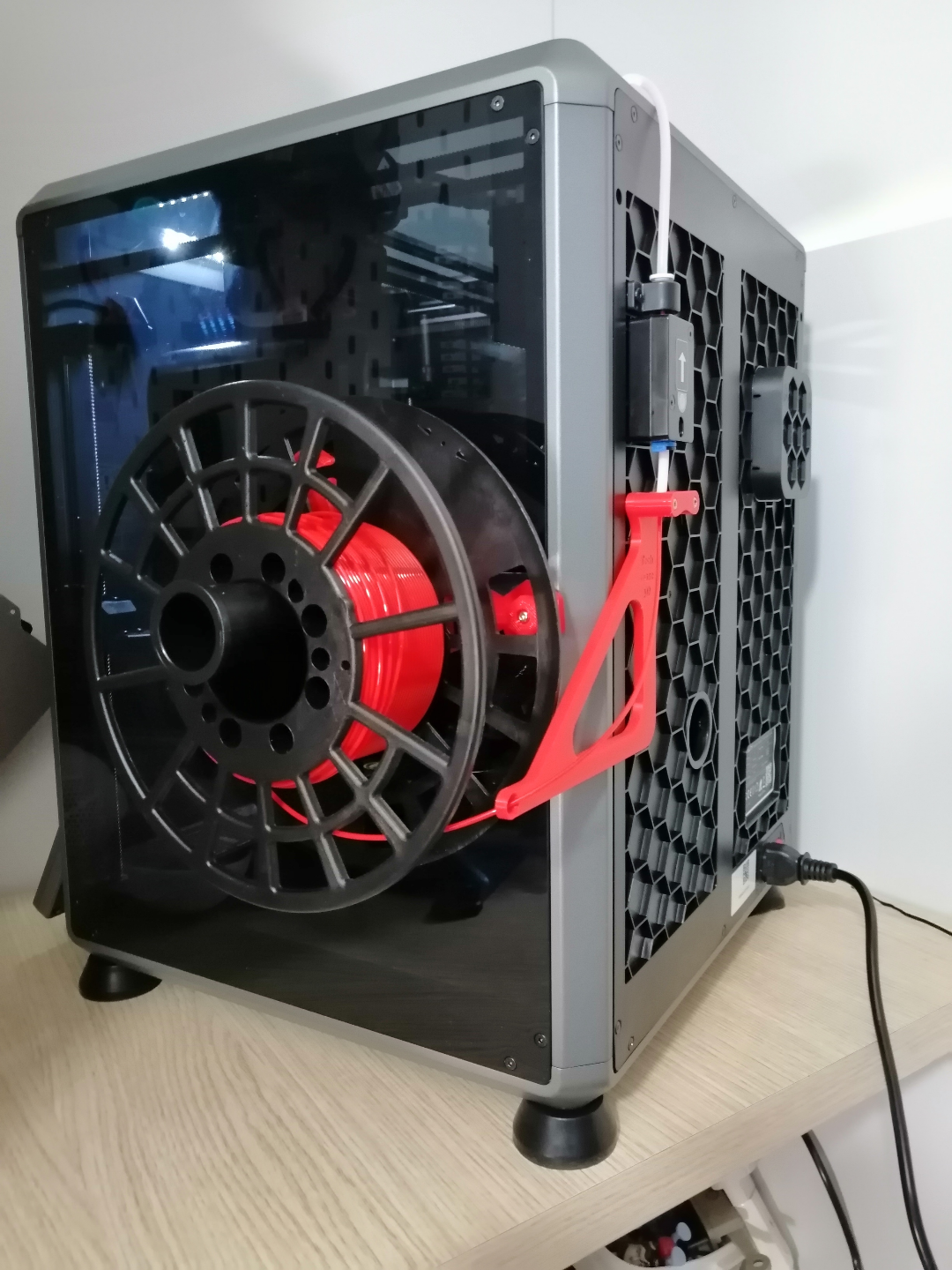 Creality K1C filament spool side support lane V1
