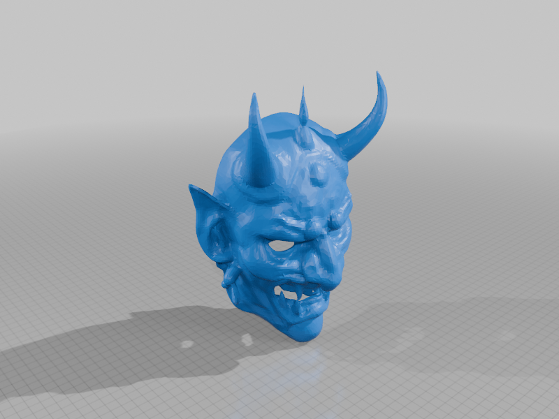 Oni Samurai Mask (Resizable) (Free To Use!)