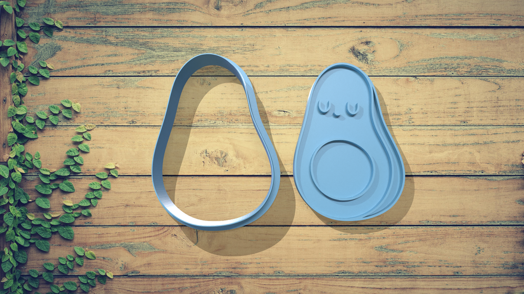 Cute Avocado Cookie Cutter Set