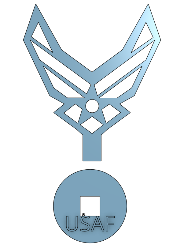 US Air Force logo desk ornament