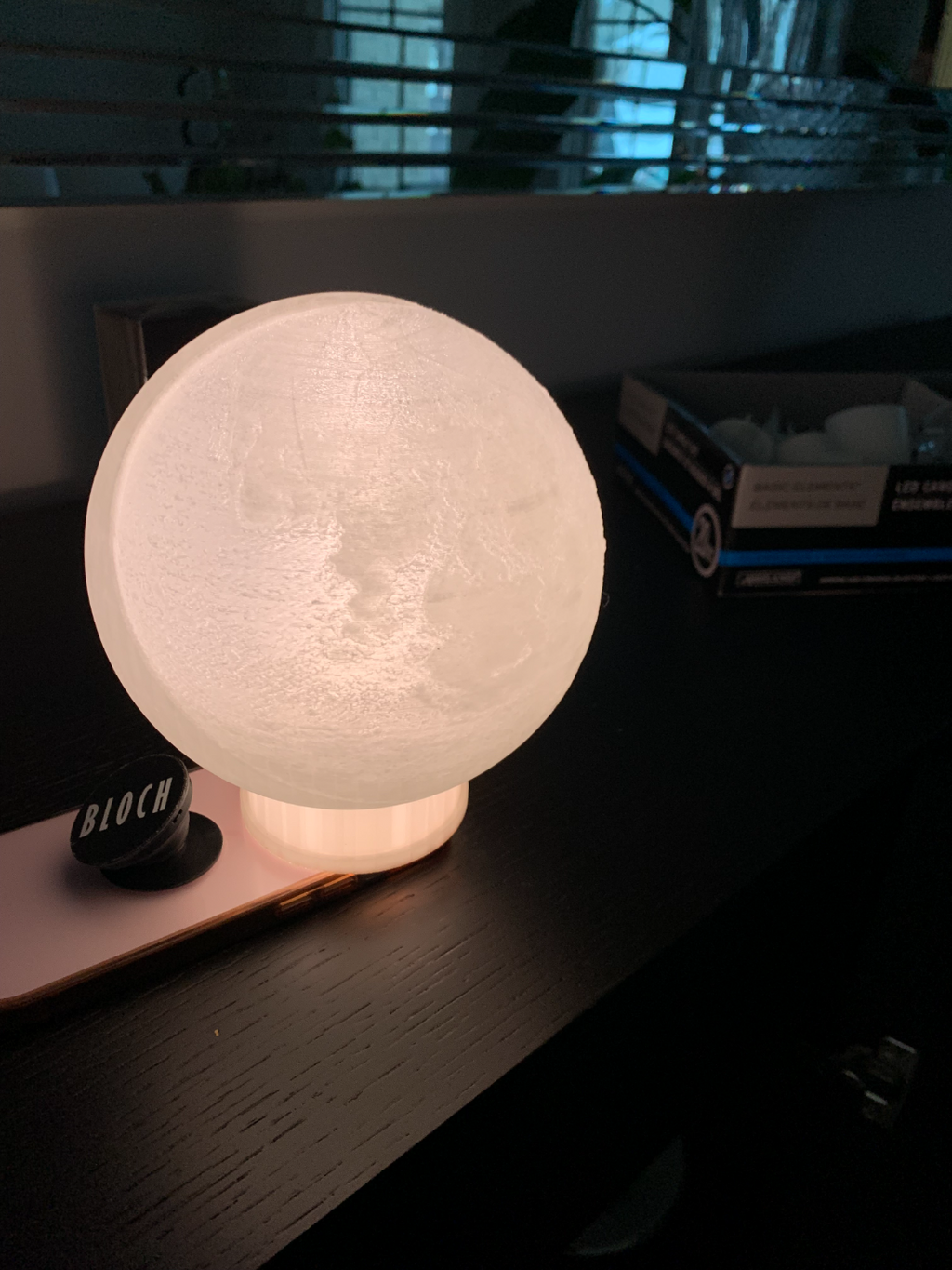 Lithophane Moon Globe