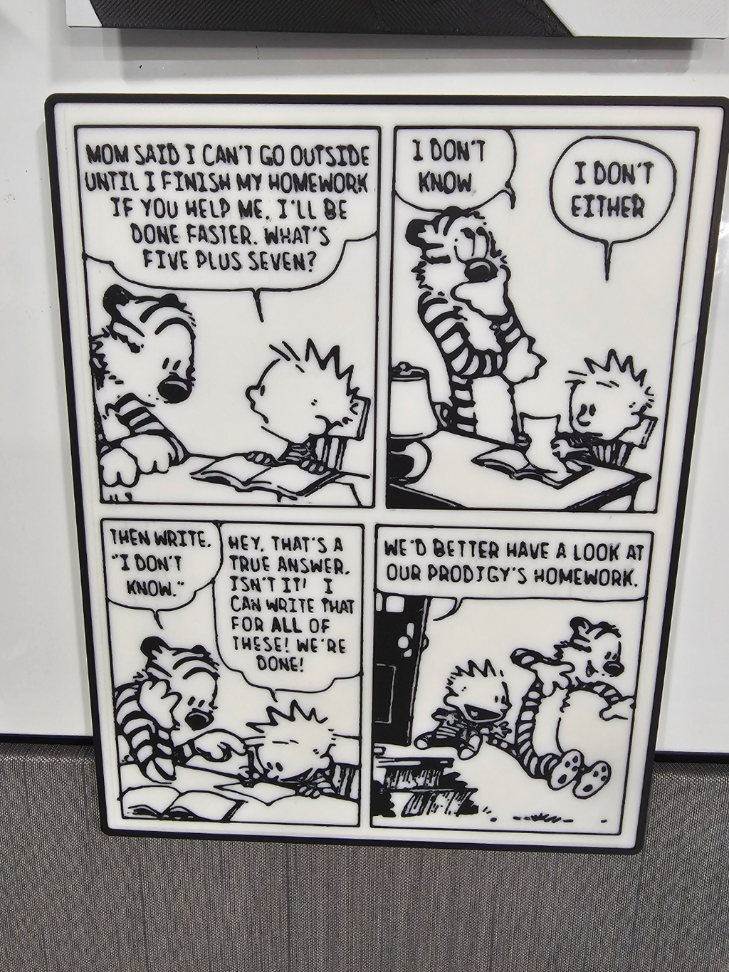 Calvin and Hobbes - Math Homework