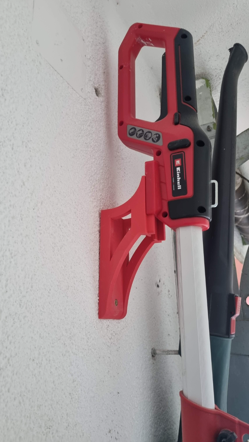 Einhell telescopic hedge trimmer wall hanger