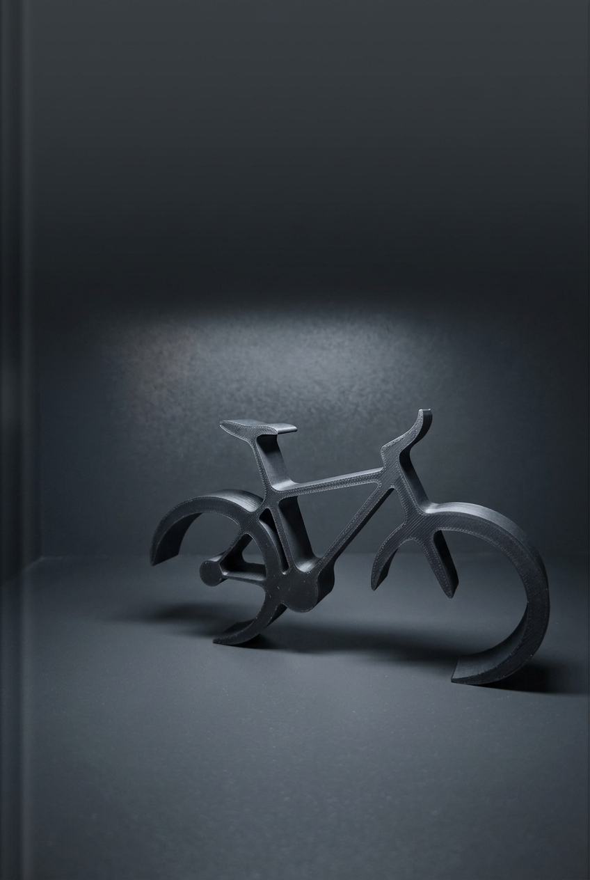 Scultura di Bicicletta in Design Astratto