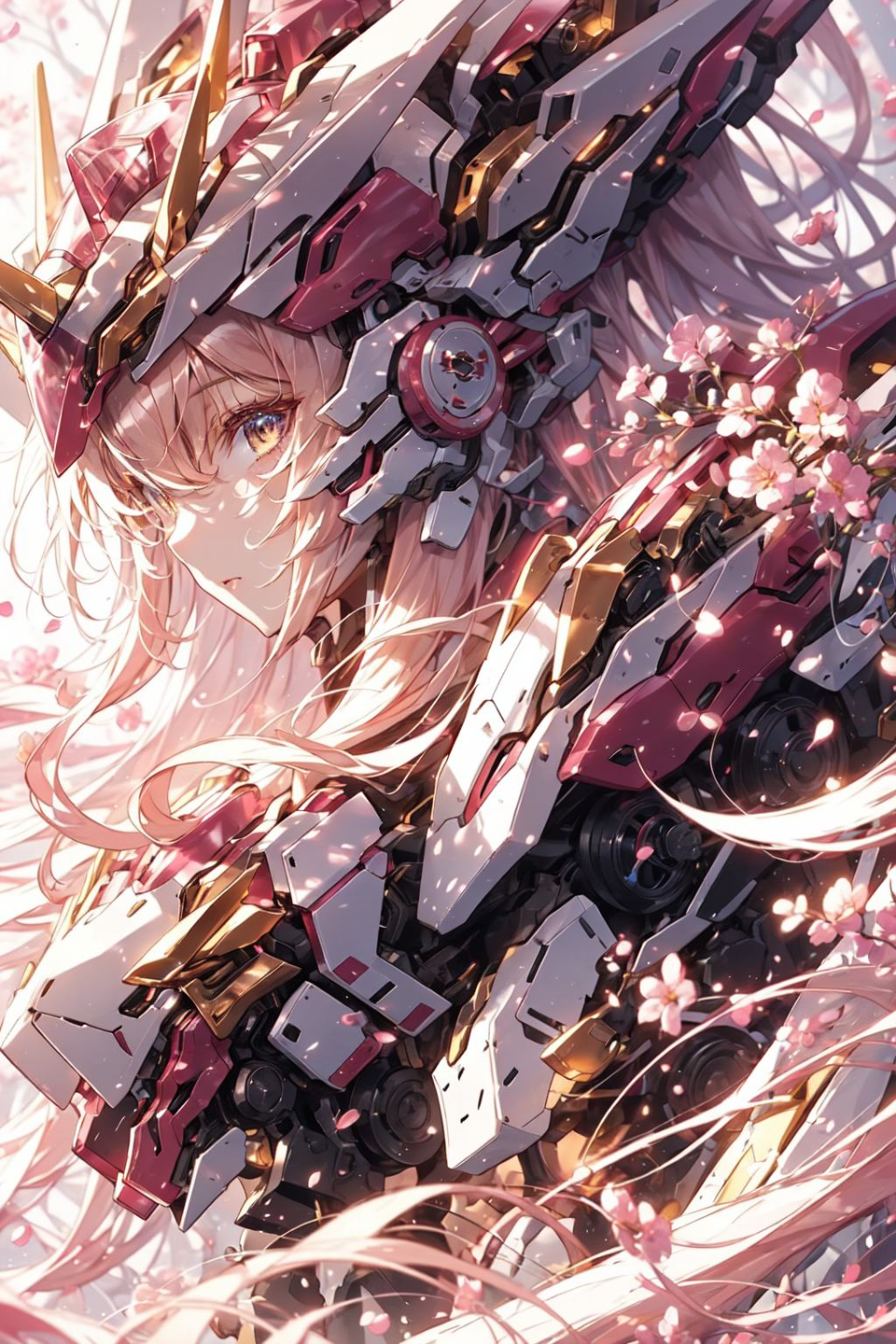 A relief photo of a mecha girl