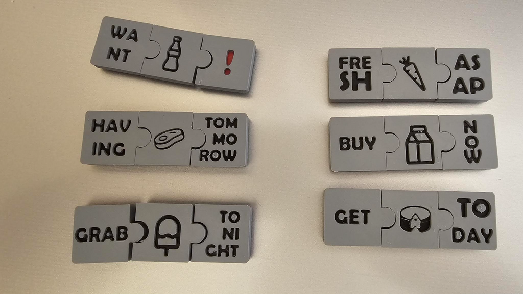 Puzzle Fridge Note magnets