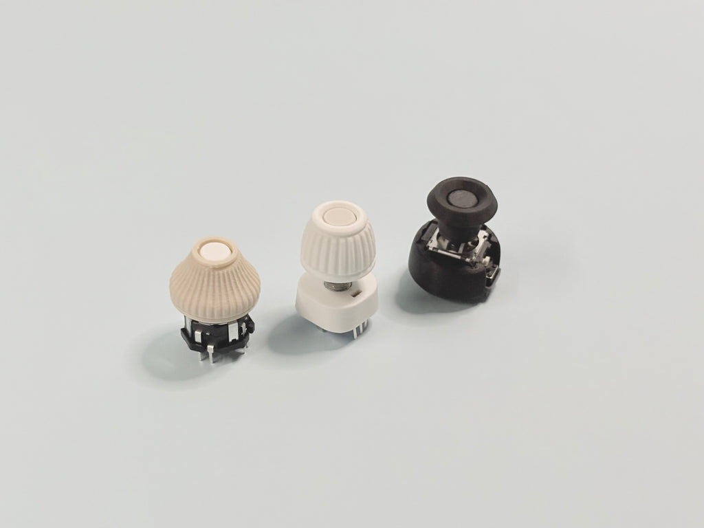 Rotary encoder knob, joystick cap and cover