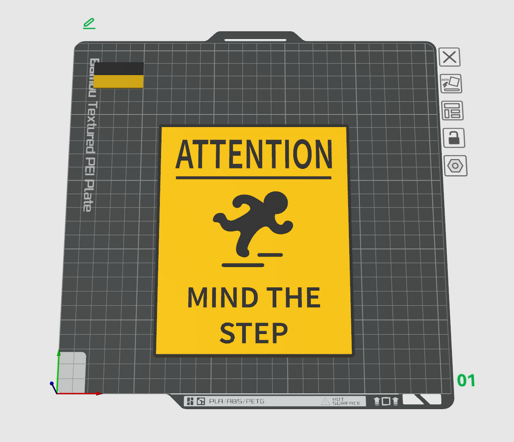Mind the Step sign