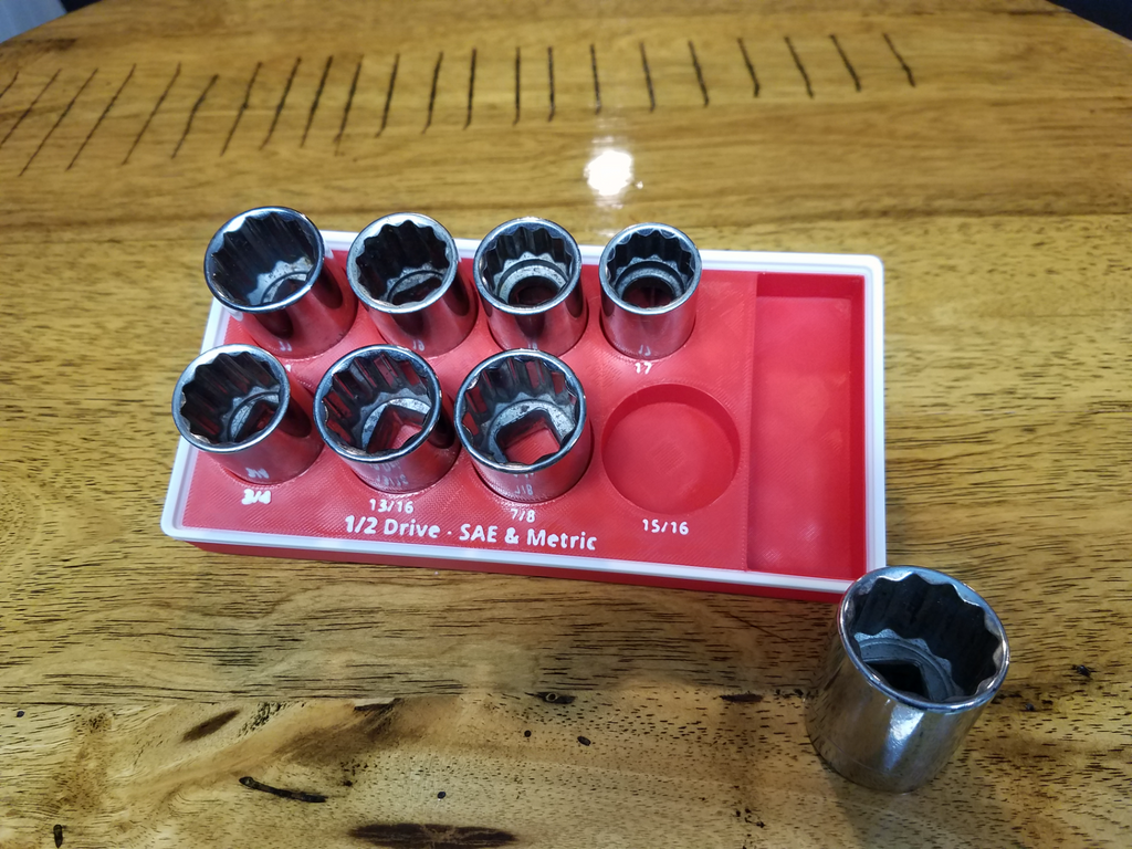 Socket & Ratchet Drawer Organizer - Gridfinity
