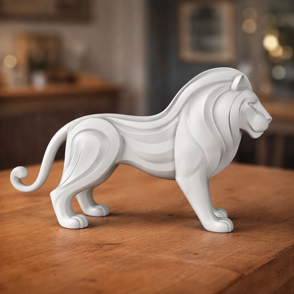 Modern Lion Sculpture