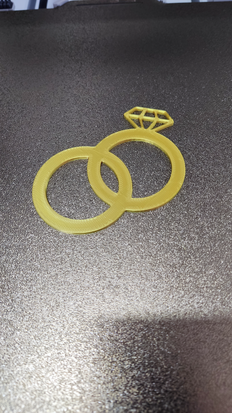 Wedding ring for cake decoration