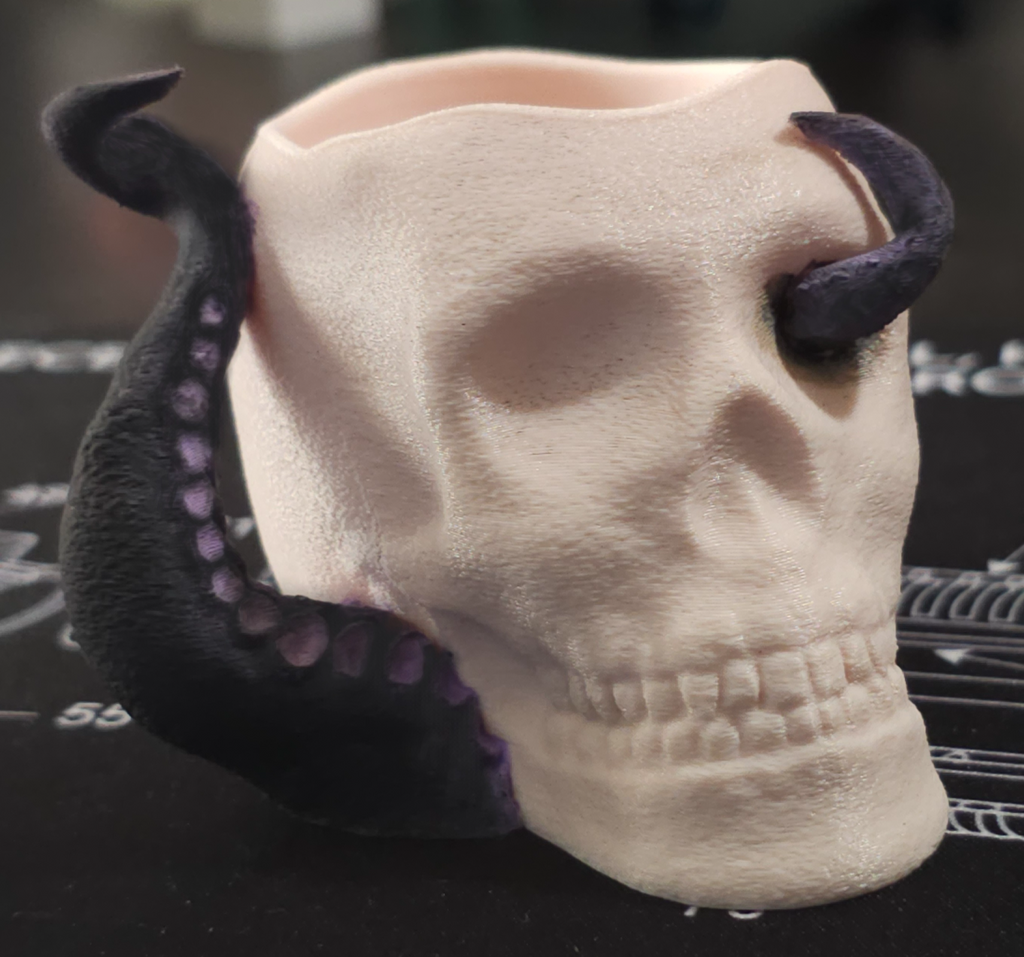 FDM Skull Cup - Octopus Handle No Supports