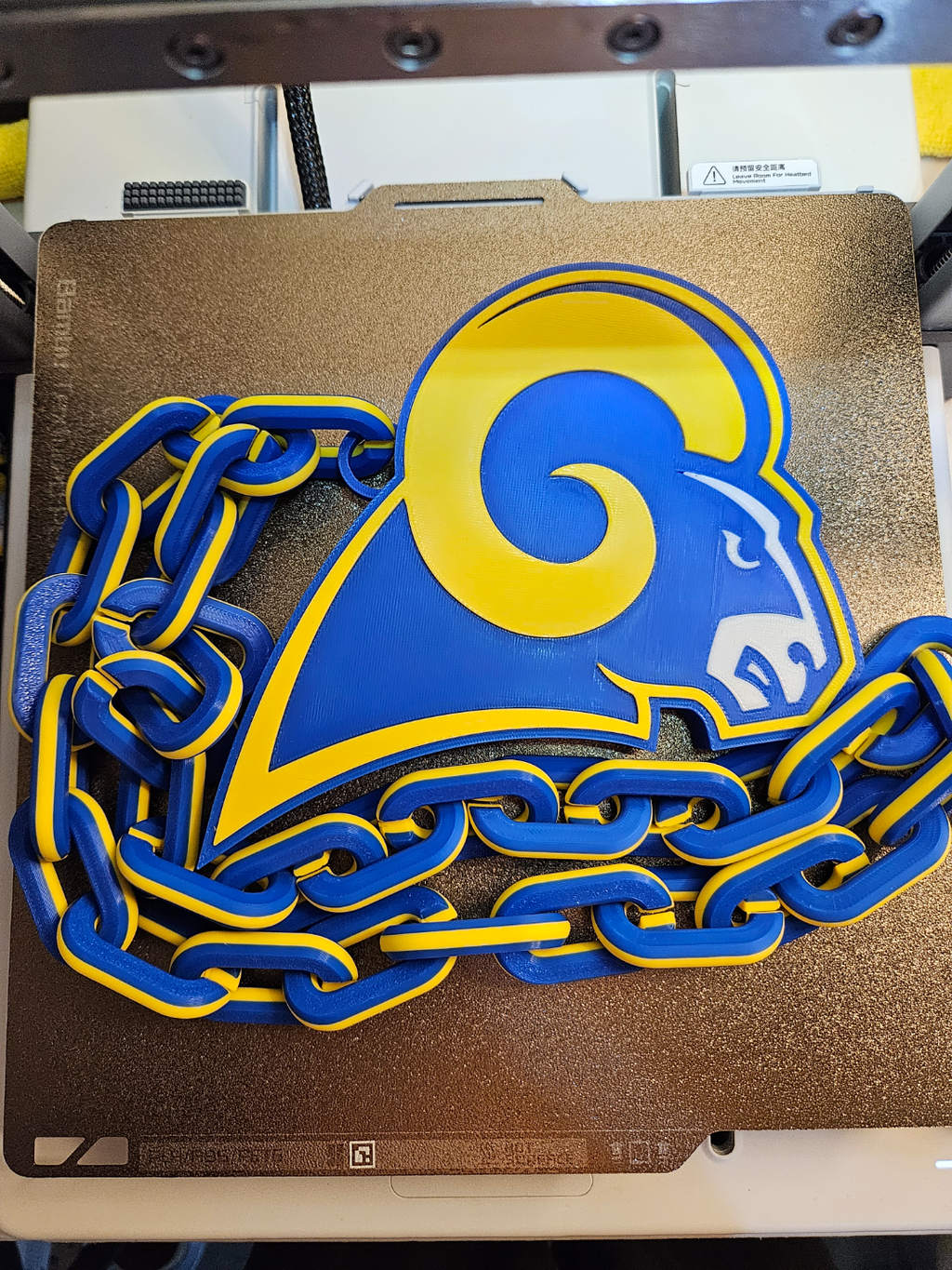 Los Angeles Rams Old Logo Big Emblem and Chainlink