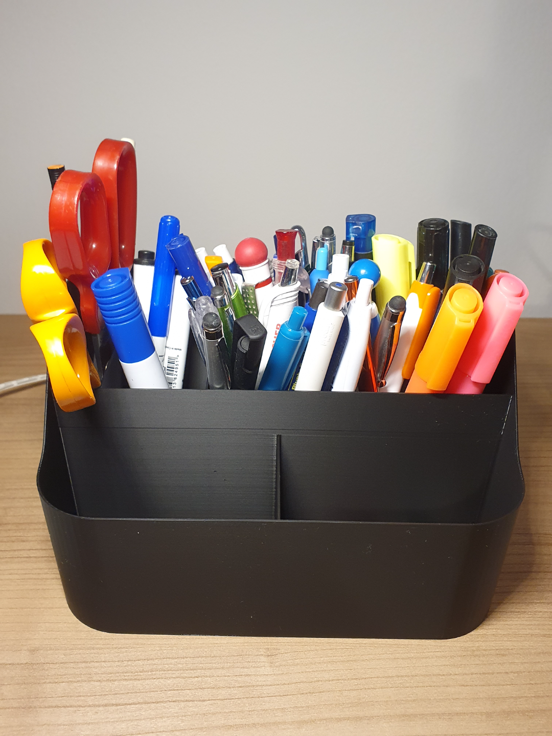 Pencil desk organizer box