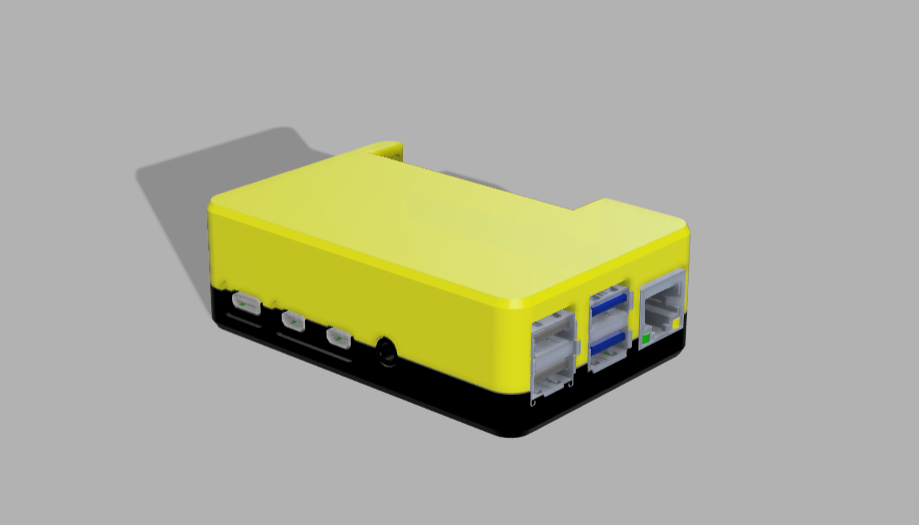 Raspberry Pi 4 B Case with opening for GPIO cable