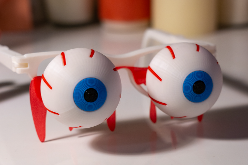 Halloween bloodshot eyes glasses
