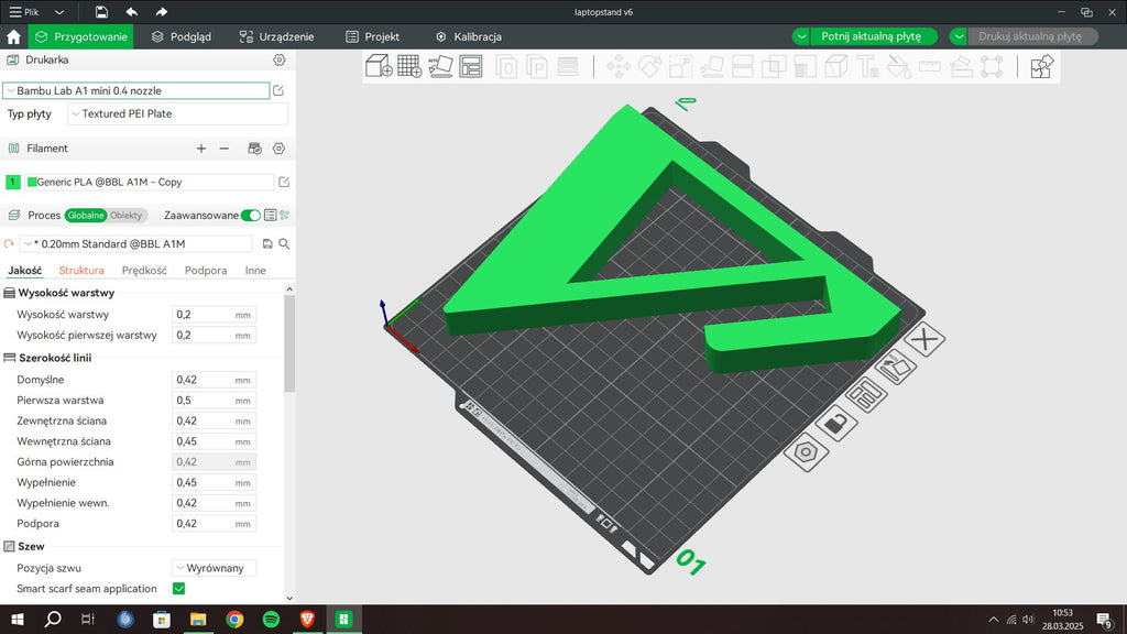 Laptop stand 50°