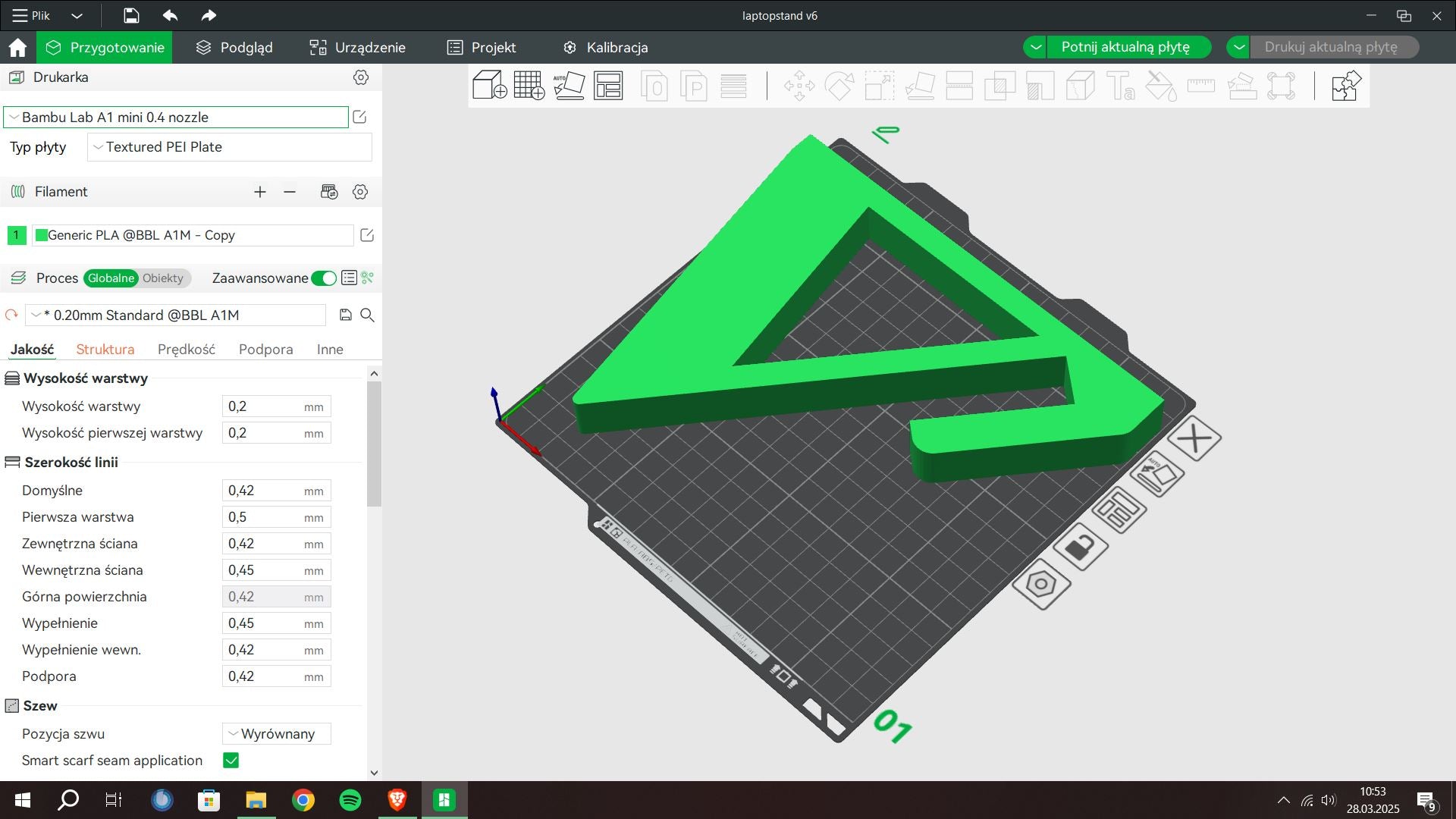 Laptop stand 50°