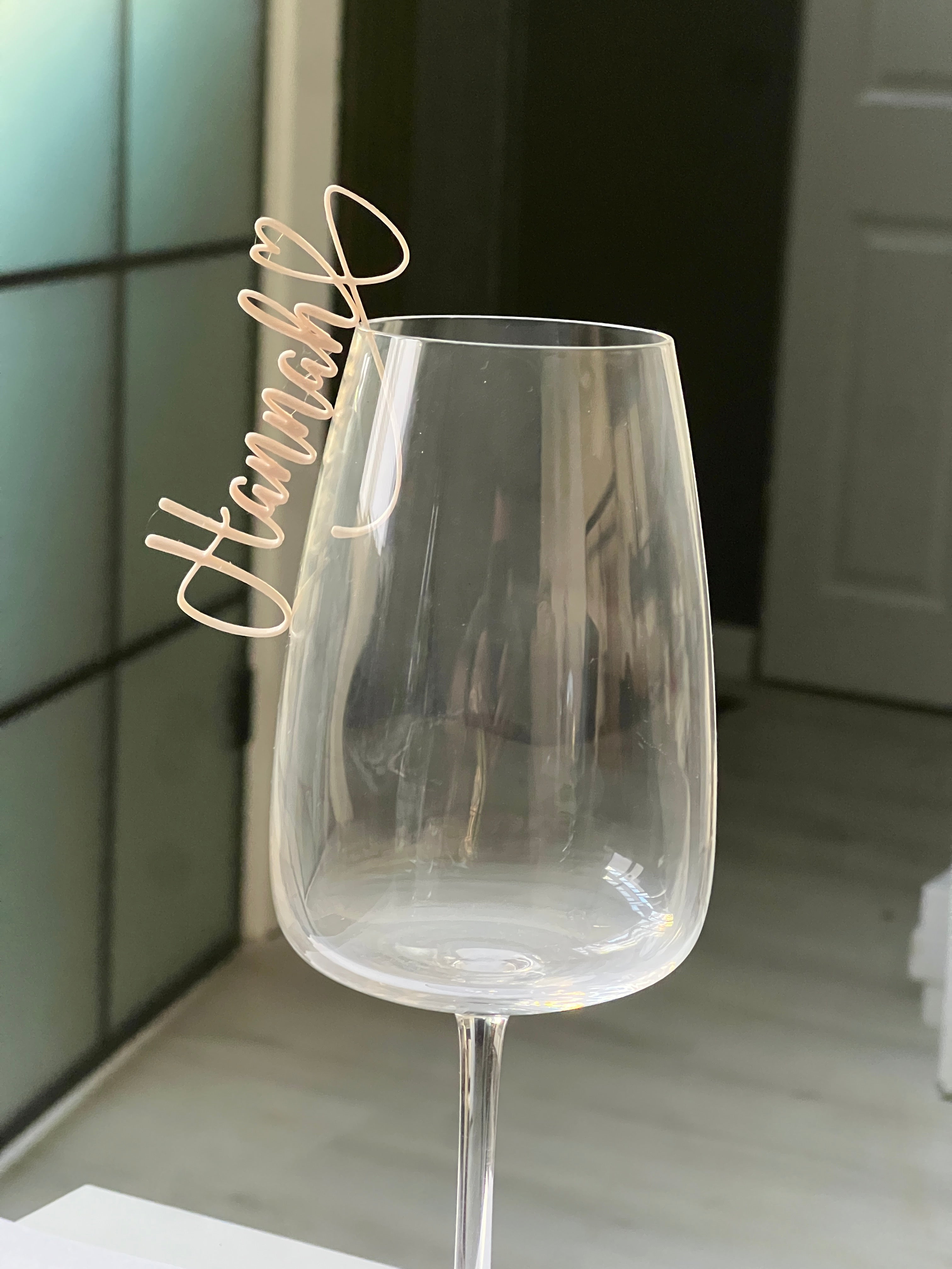 Wedding Nametag Glas