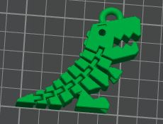 Flexible Dinosaur Keychain