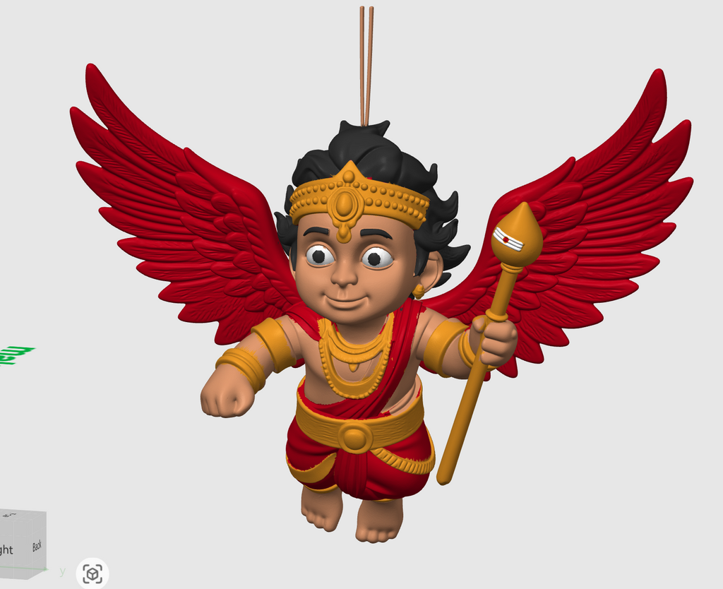 Flying Murugan Car Figurine Tamil Gods
