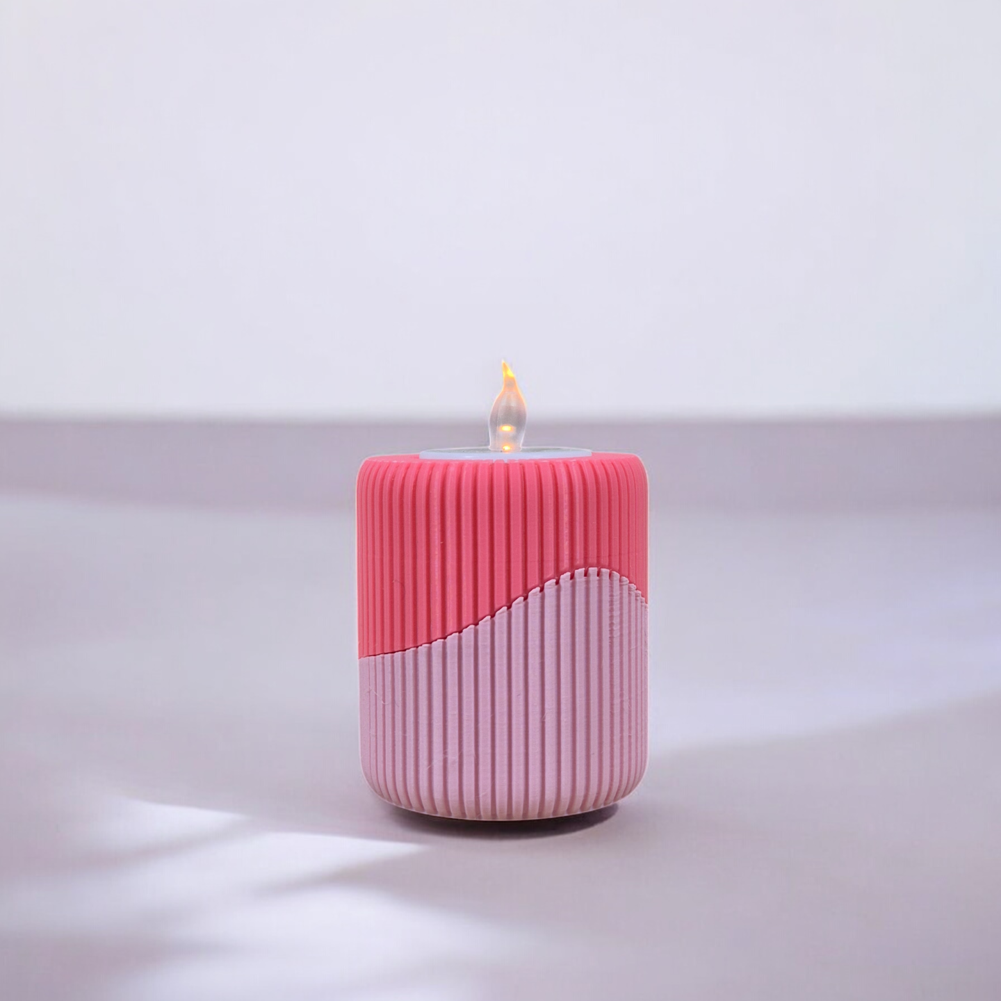 Ribbed Tea Light Holder – Customizable Color