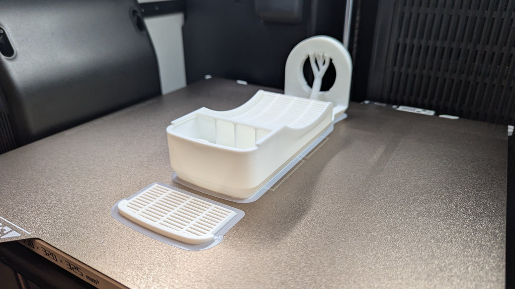 Filament Spool and Desiccant Holder for Cereal Box
