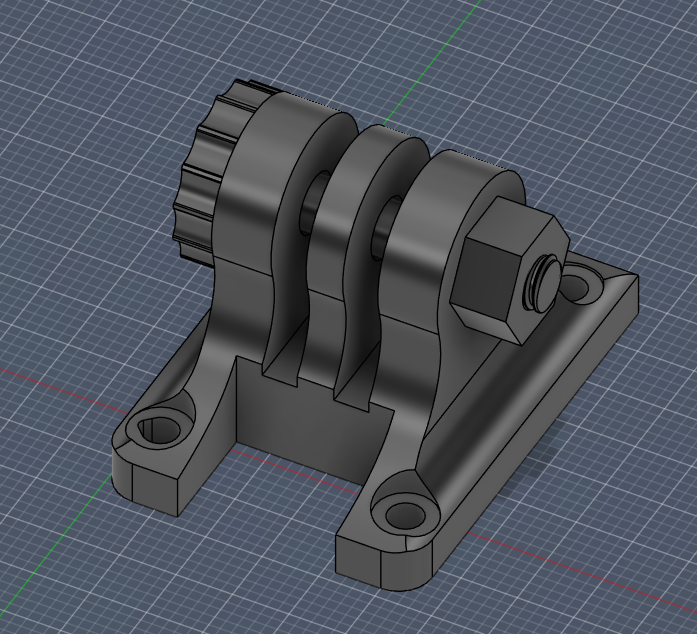 TPU GoPro Mount for Drone – 3D‑Printed Screw & Nut