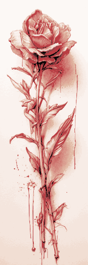 Red Roses - Almost as if Drawn by Blood - Set of 3 Bookmarks