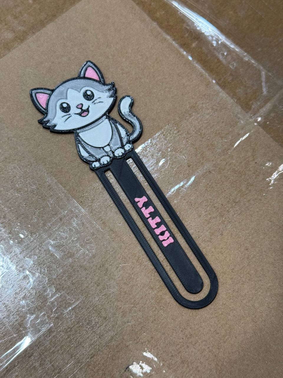 Marcapáginas gato personalizable