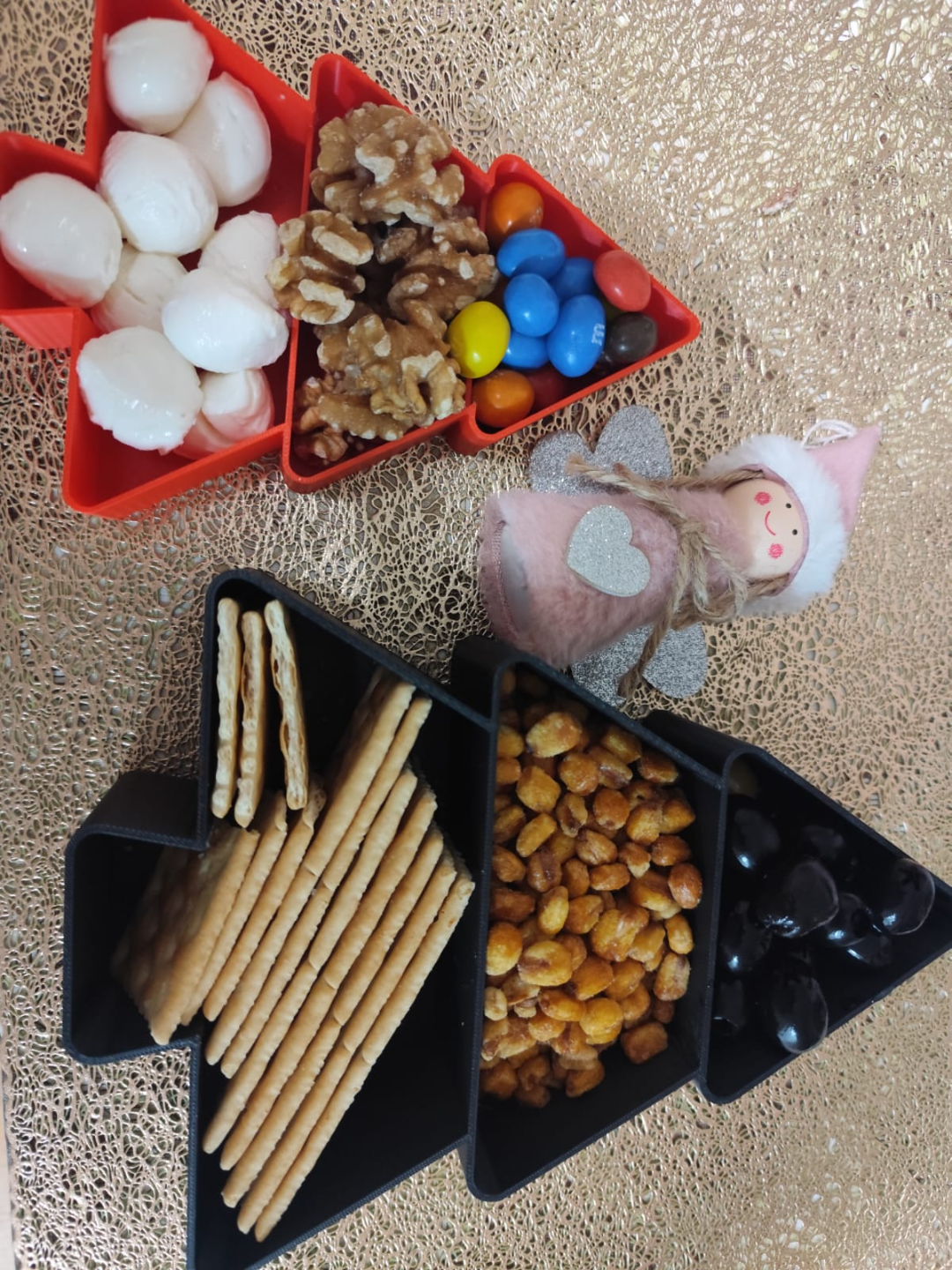 Christmas Tree-Shaped Snack Serving Tray