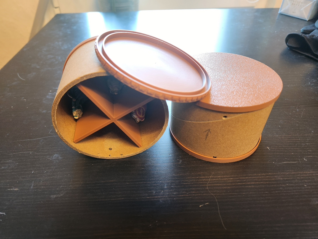 Bambu cardboard spool core bin