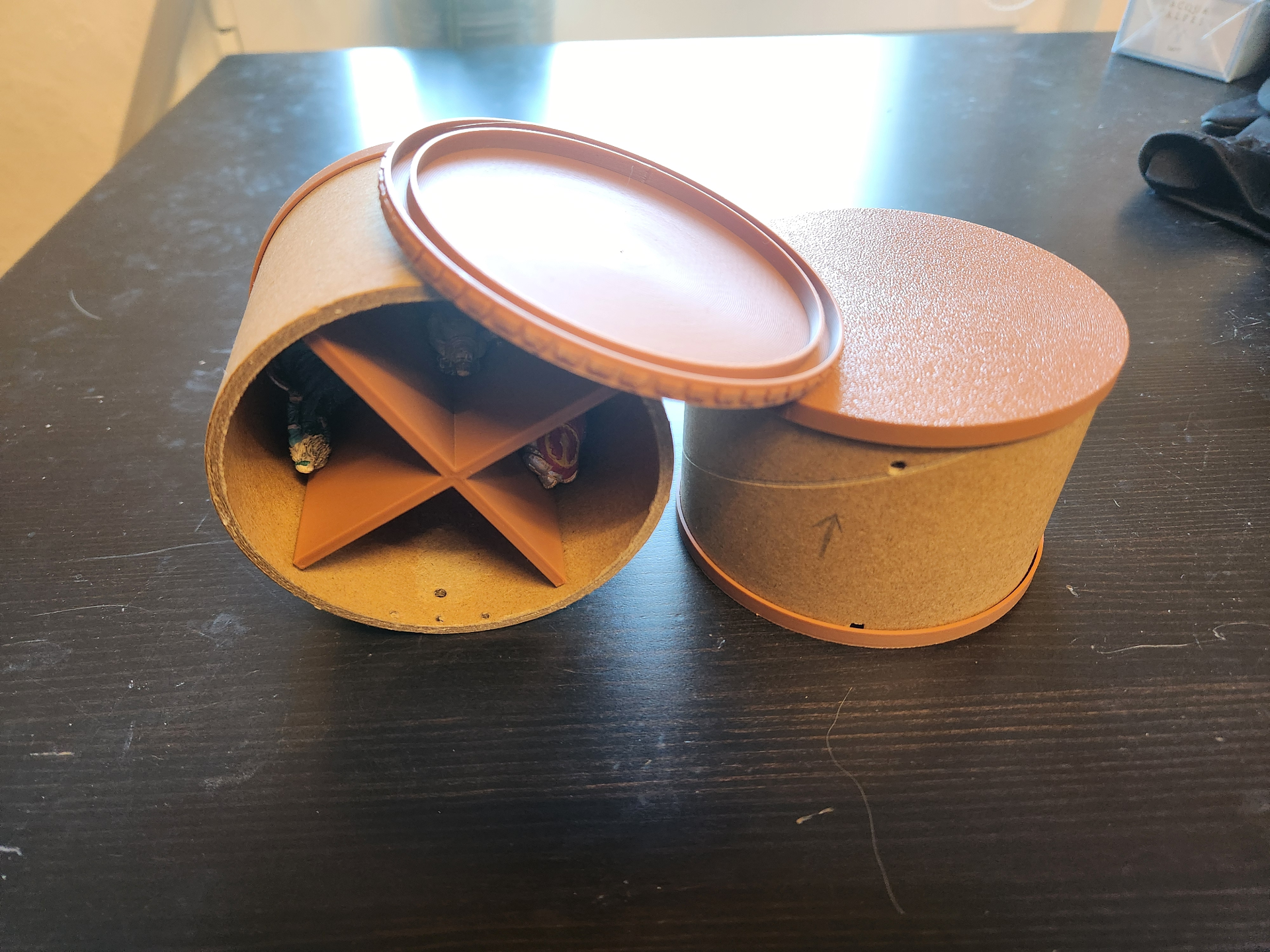 Bambu cardboard spool core bin