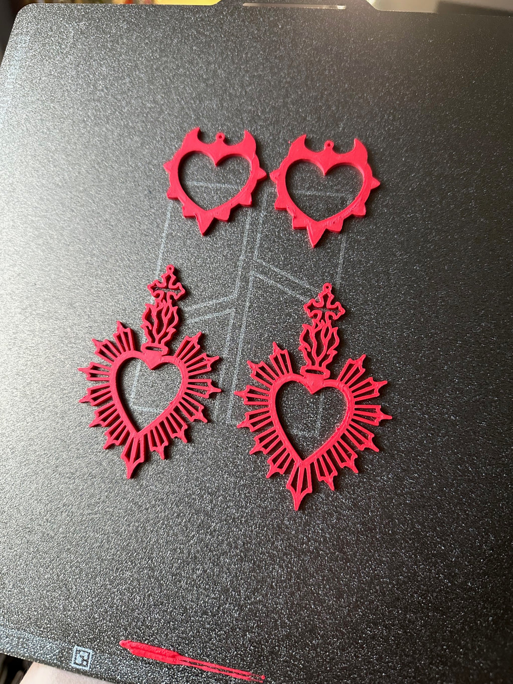 Goth Sacred Heart Earrings – Free Commercial Use