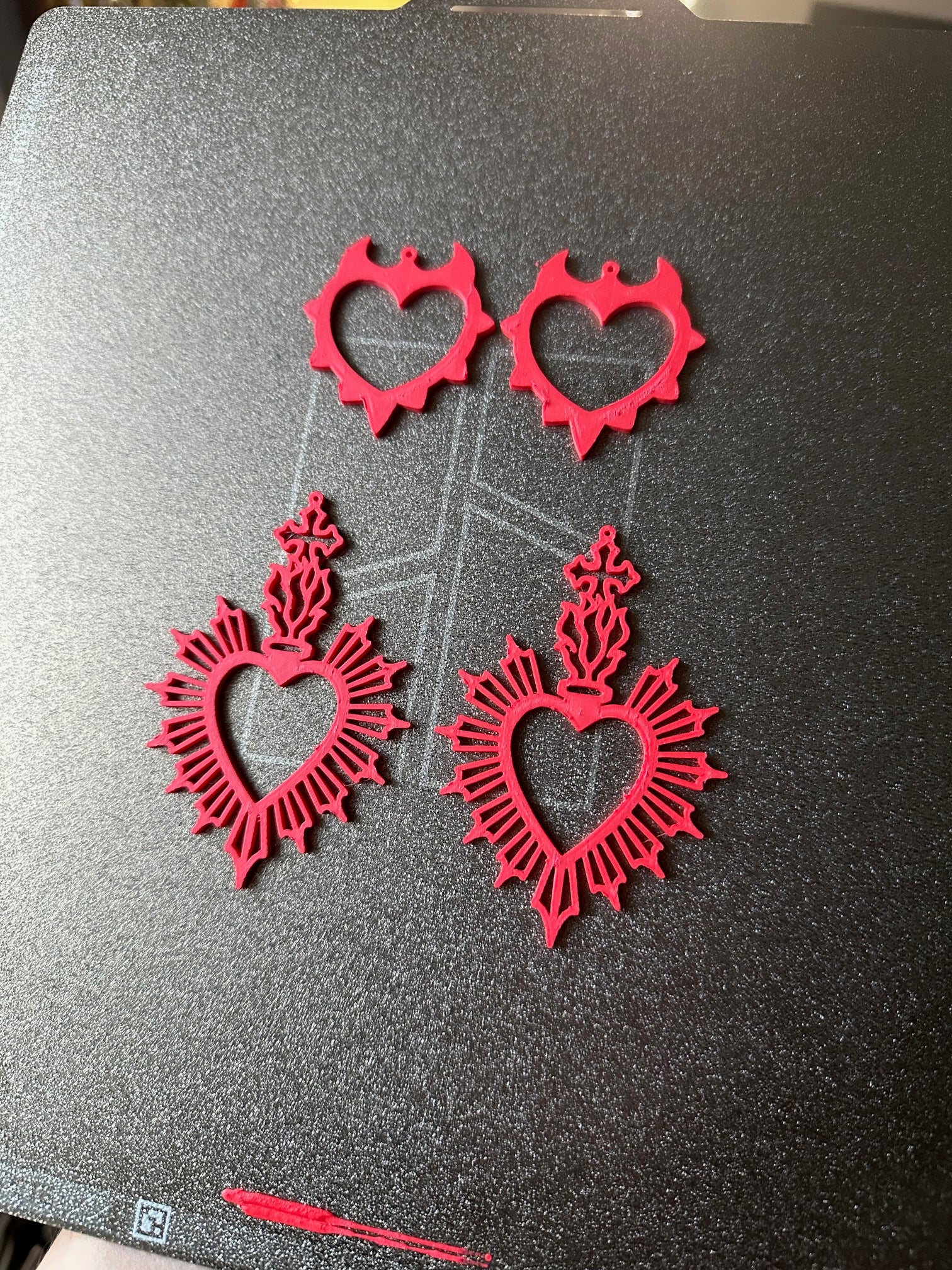 Goth Sacred Heart Earrings – Free Commercial Use