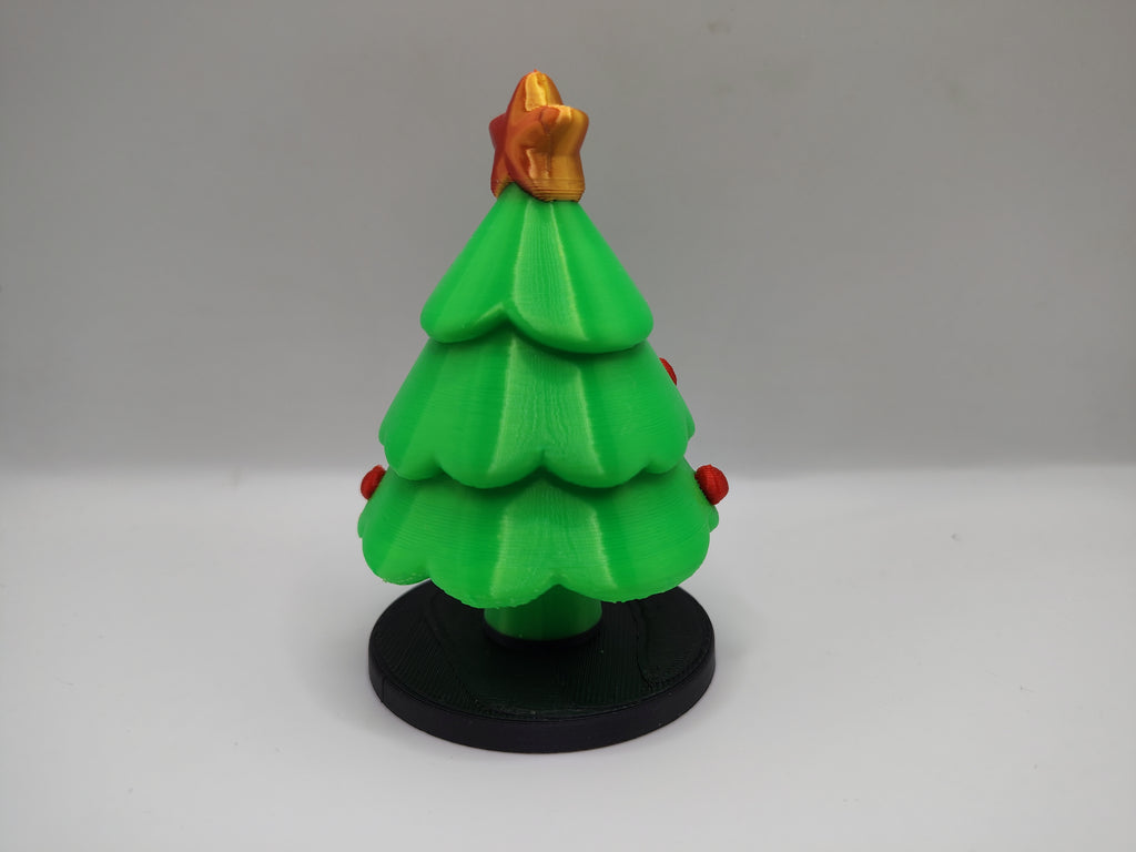 Smiling Christmas Tree with Star Topper