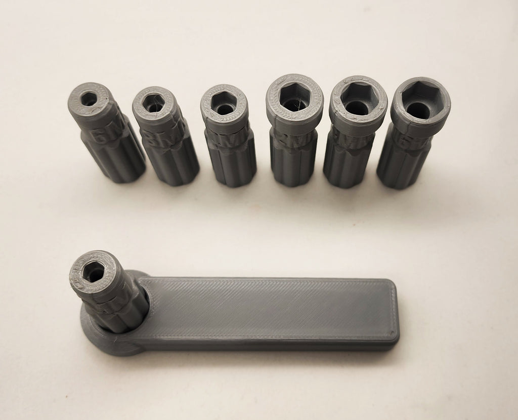 Metric Socket Set w/Wrench 6, 7, 8, 10, 12, 14, 16mm.