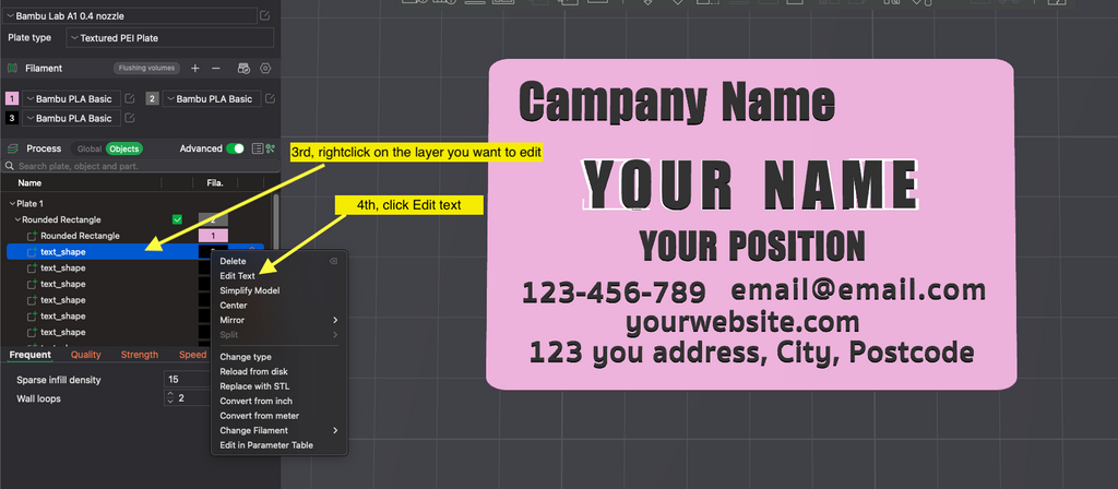Simple Business Card (editable) V3