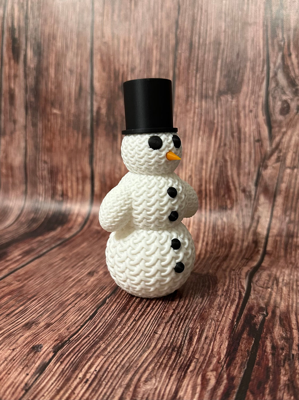 Cute Knitted Snowman with Hat