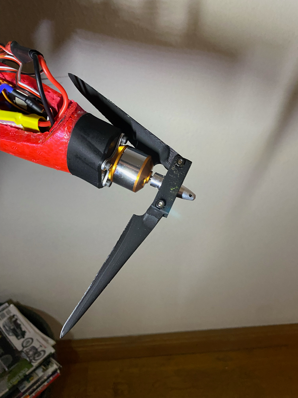 Foam glider brushless motor mount
